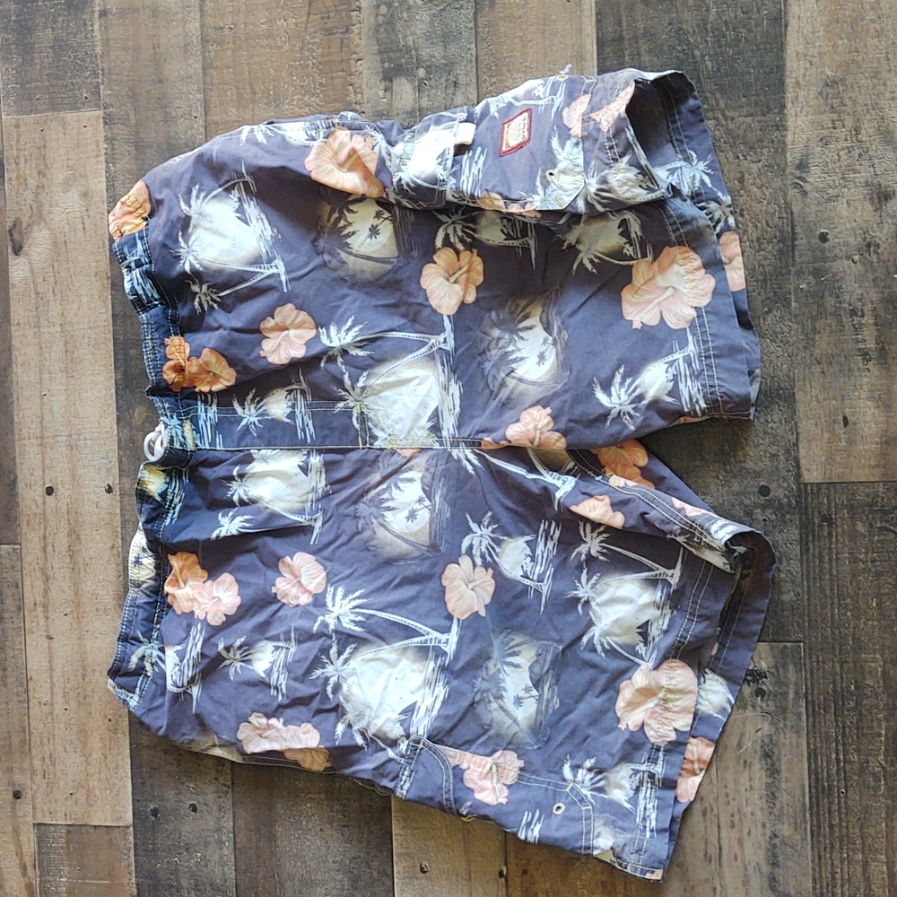 Caribbean Joe Hawaiian Board swim trunks Men's XL